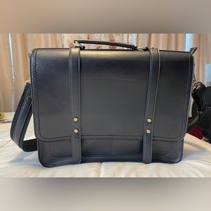 Black Leather Laptop Bag